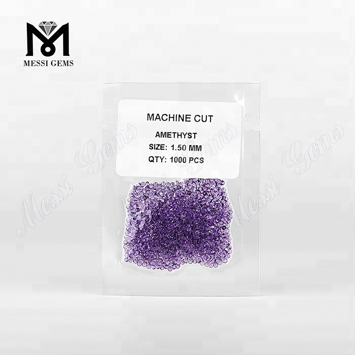 Machina Cut Round solve Natural Amethystus Gemstones