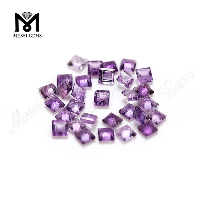 Natural Gemstone 2.5mm Quadratus Figura Amethystus Stone Prices Solve