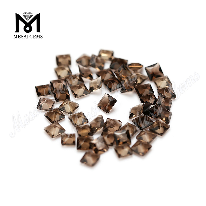 AAA Princess Cut solve Natural Smoky Quartz Cheap Gemstones