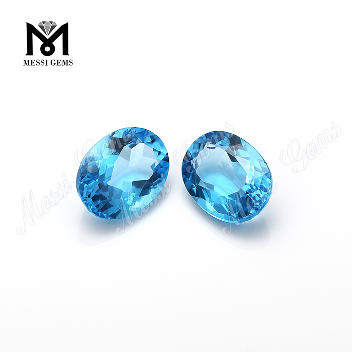 Radiation Blue Color Natural Topazius gemmis solutis