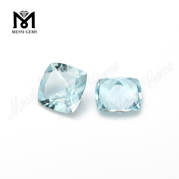 China Cushion Cut Aquamarine Gemstone Lapides pretiosi