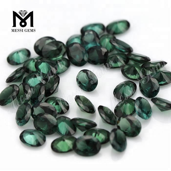 Solve Faceted 152 # Oval Cut 6 x 8mm Green Spinel Gemstone