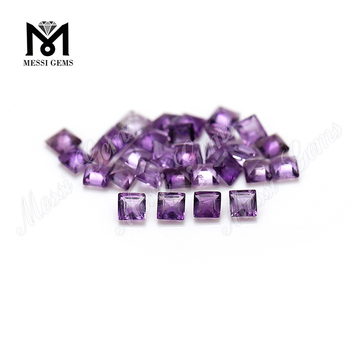 Natural Gemstone 2.5mm Quadratus Figura Amethystus Stone Prices Solve