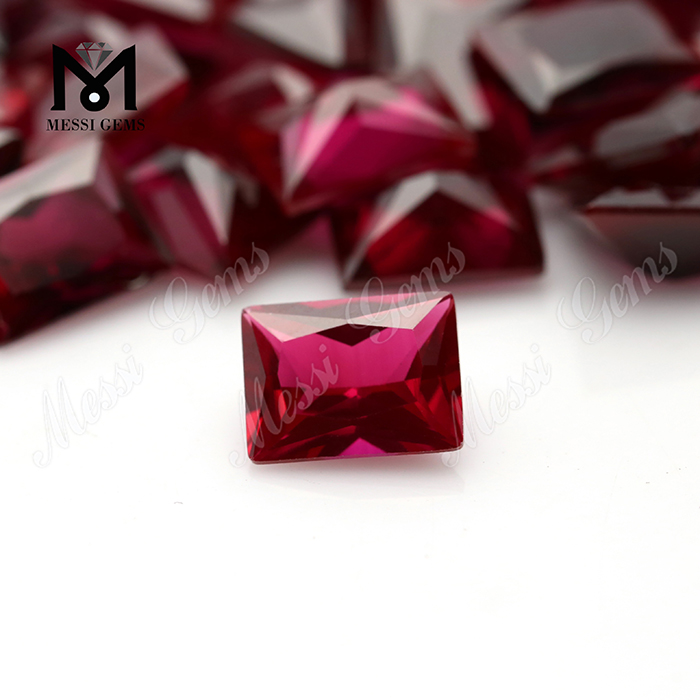 Factory Price Baguette Cut VIII # Synthetica Ruby Corundum solve Gemstone