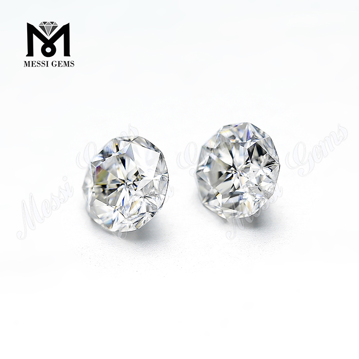 Saccharum moissanite adamas lapis circum Faceted Cut