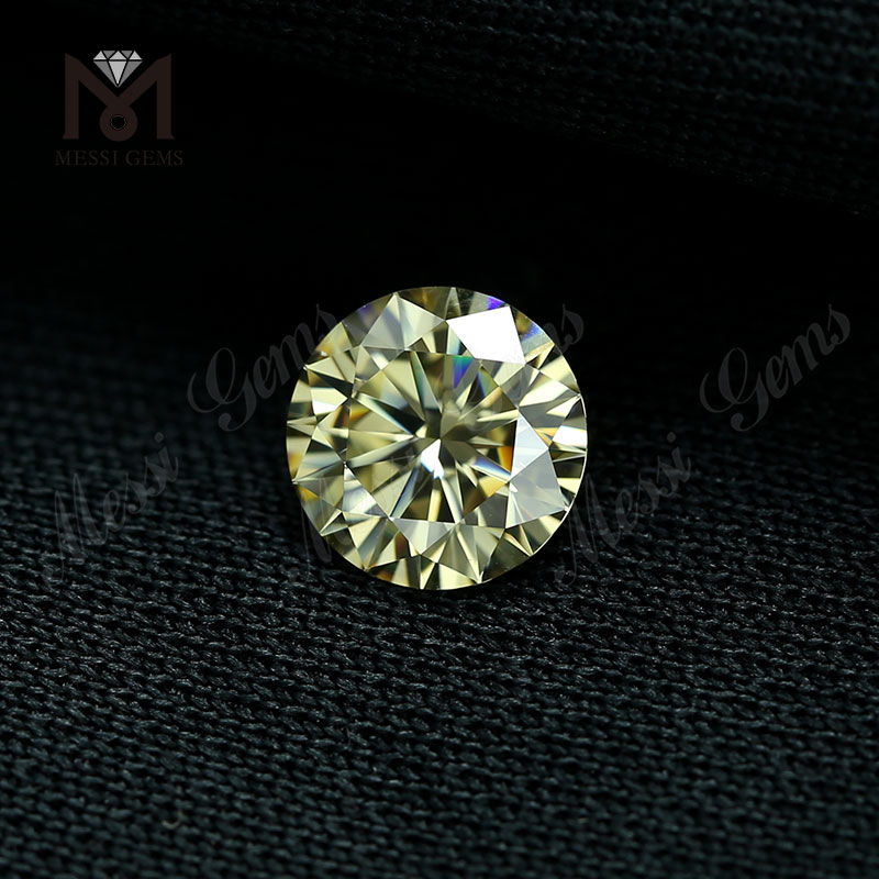 Factory Price solve Gemstone 1 Carat Brilliant Cut Yellow Moissanite Adamante