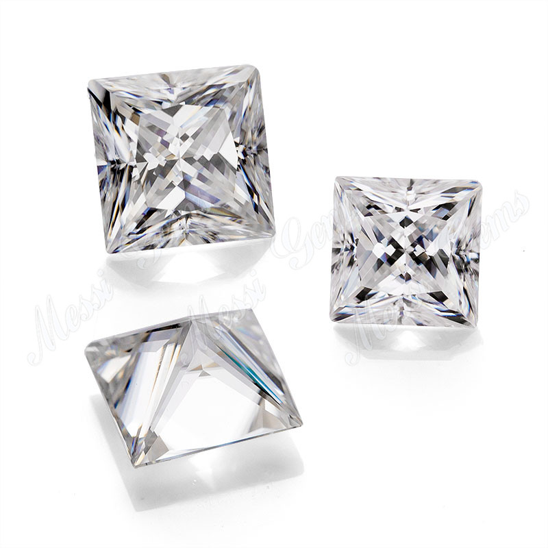 princeps quadratus recisa lapis moissanite ungue adamantino