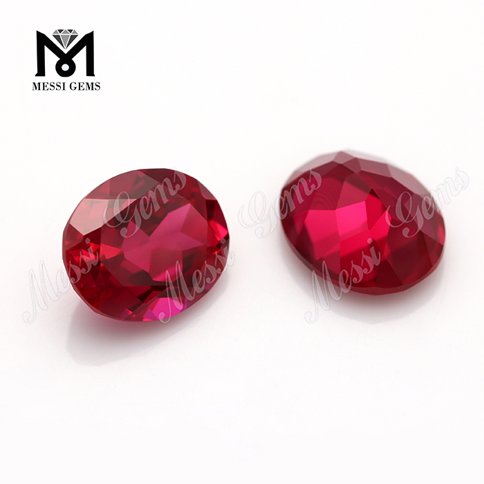 Free Sample 10x12mm Oval V # Synthetica Columba sanguis Ruby