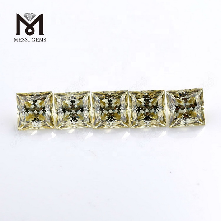 Chinese Yellow Orbis Moissanites lapides Lab Made Gemstones