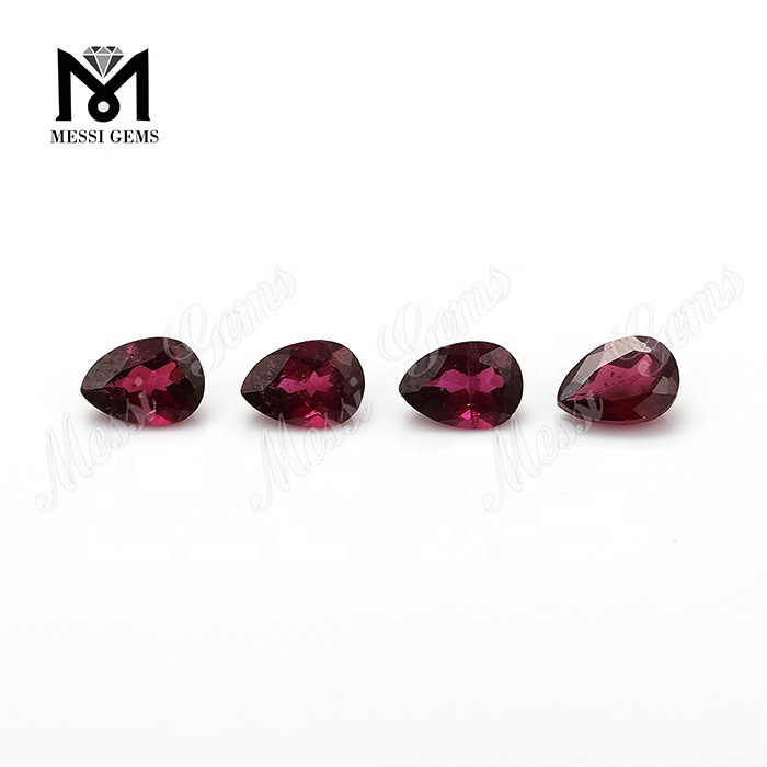 Wuzhou Factory Price Pirum Cut Naturalis Purpura Garnet Stone