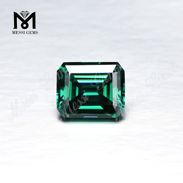 Adamas viridis moissanite Factory pretium solve gemmas Octagoni Smaragdi cut