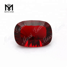Wuzhou Factory Pretium Lapidary Art Pulvinar Concavi Cut Red Color Vitri Lapides