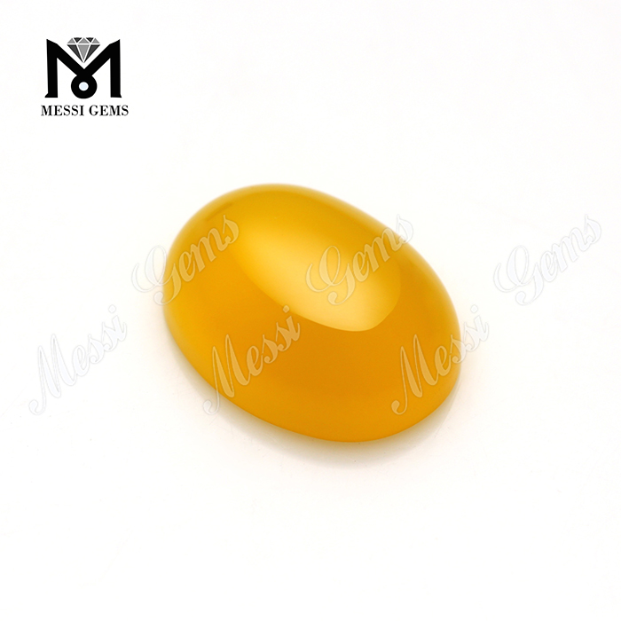 Factory Direct Vendite Oval Cabochon Gemstone Yellow Agate Beads