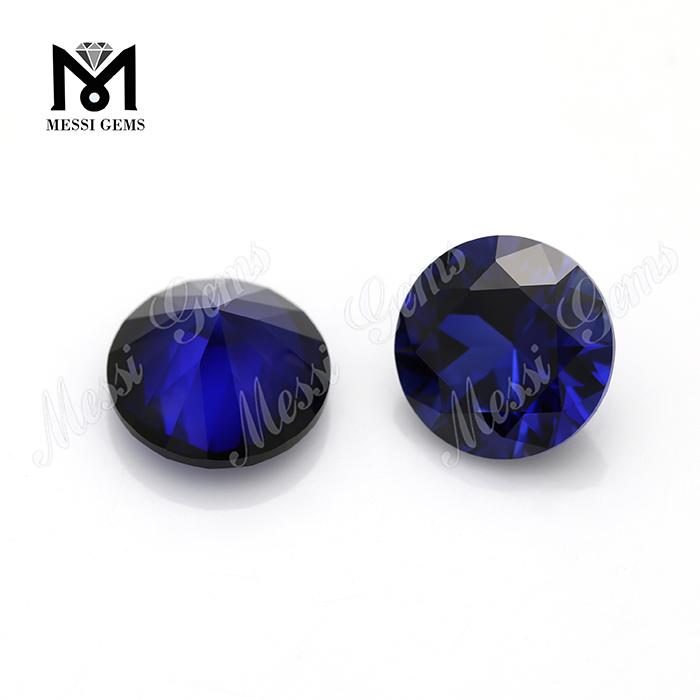 AAA Round 34 # Sapphirus Blue Corundum Synthetic Ruby Stones Price