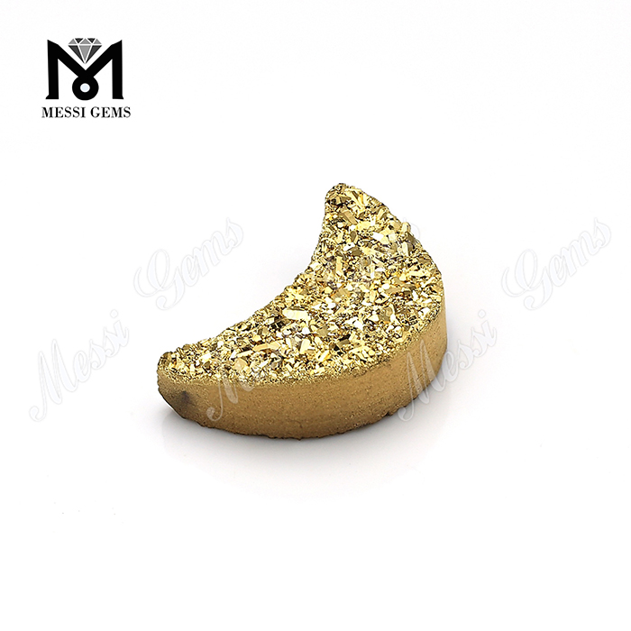 Lupum 24K aurum color achates druzy globuli