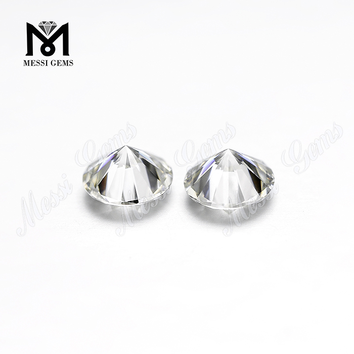 Quality solve gemma pretium per carat 8mm DEF rotundum moissanitum