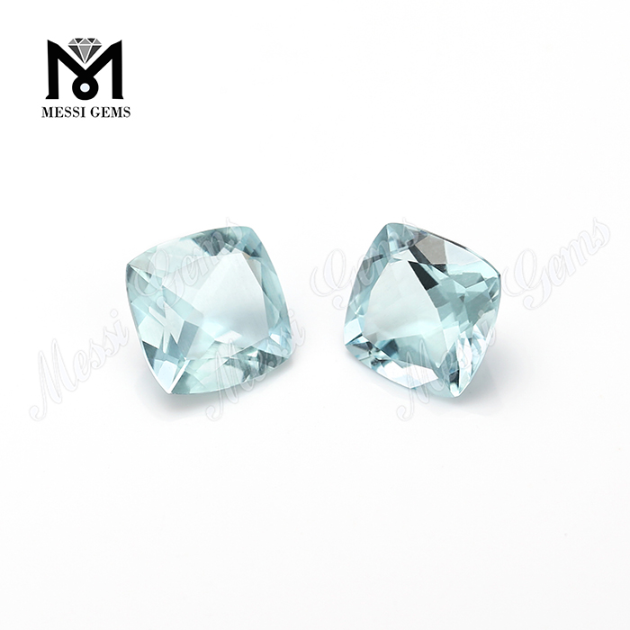 China Cushion Cut Aquamarine Gemstone Lapides pretiosi