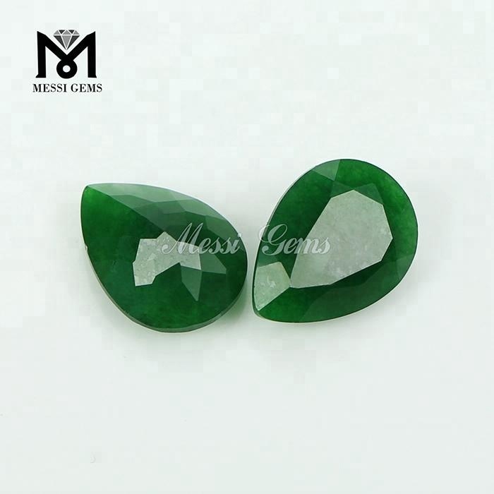 Solve Faceted Pear Cut Naturalis Green Jade gemma