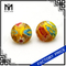 Millefiori 8mm rotundi, gemmae vitreae bicolores