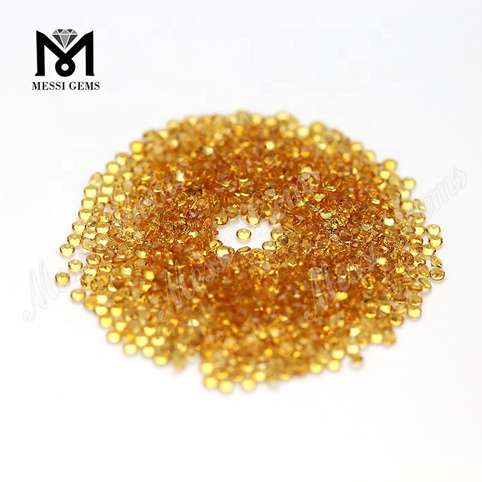 machinae parvae rotundi officina1.75mm lapideae citrinae mole naturali incisae