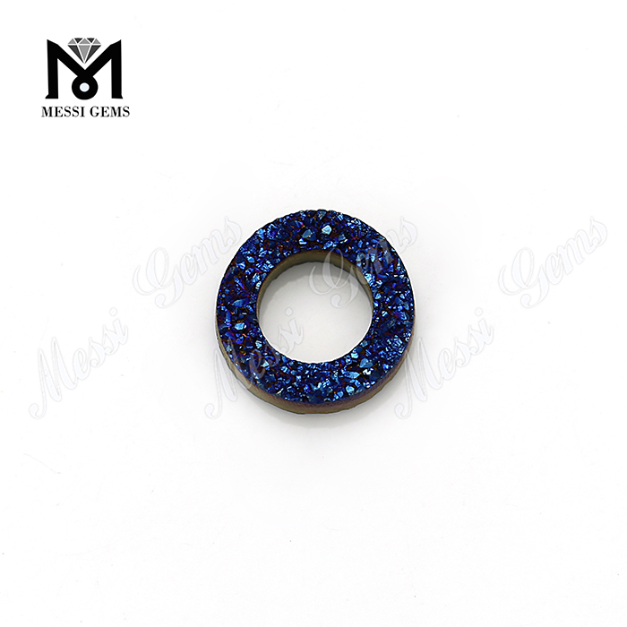 Solve Gemstone Agate Druzy Beads 10mm Blue Druzy Stone