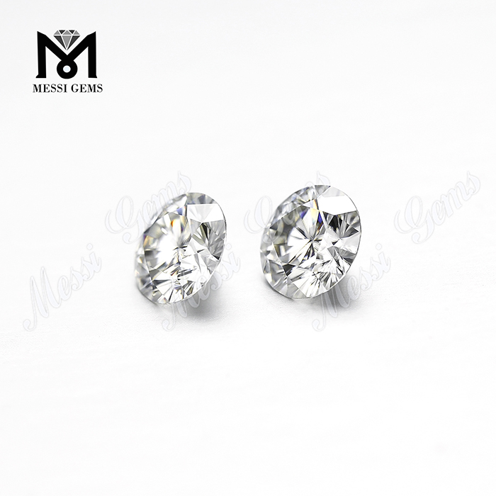 Quality solve gemma pretium per carat 8mm DEF rotundum moissanitum