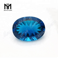 Umbra Concave Cut Oval Gemstones Lampwork Faceted Magnitudo Vitrei Stone