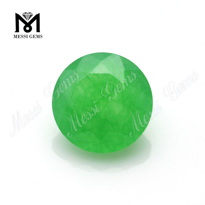 Round Shape Emerald Green Agate Beads Gemstone Natural Gemstone