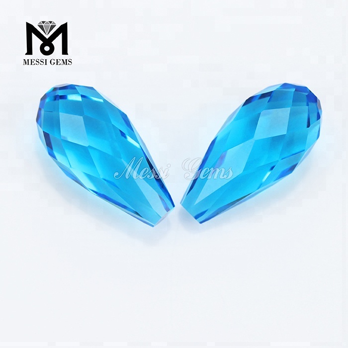 Fancy 7.5 x 15mm Aquae Drop Blue solve Glass