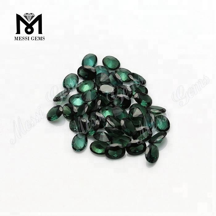 Solve Faceted 152 # Oval Cut 6 x 8mm Green Spinel Gemstone