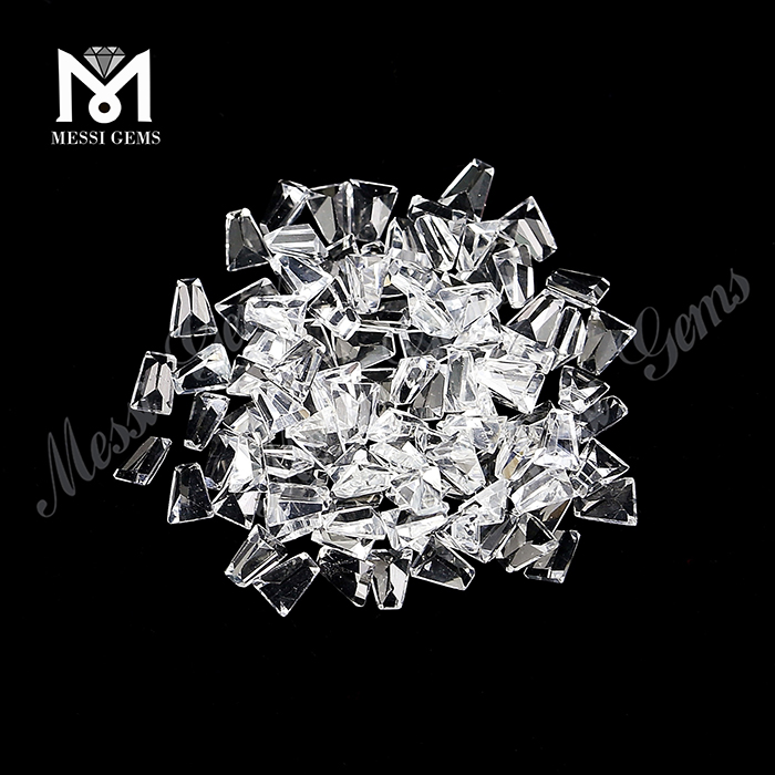 Natural White Topaz Stone Trapezoide 3x2x1.5 Naturalis Topazius Stone Pretium