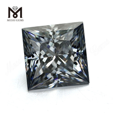 Tutus Price DEF Brilliant Square Cut solve Coloratus Gray syntheticum moissanite adamas pretium per carat