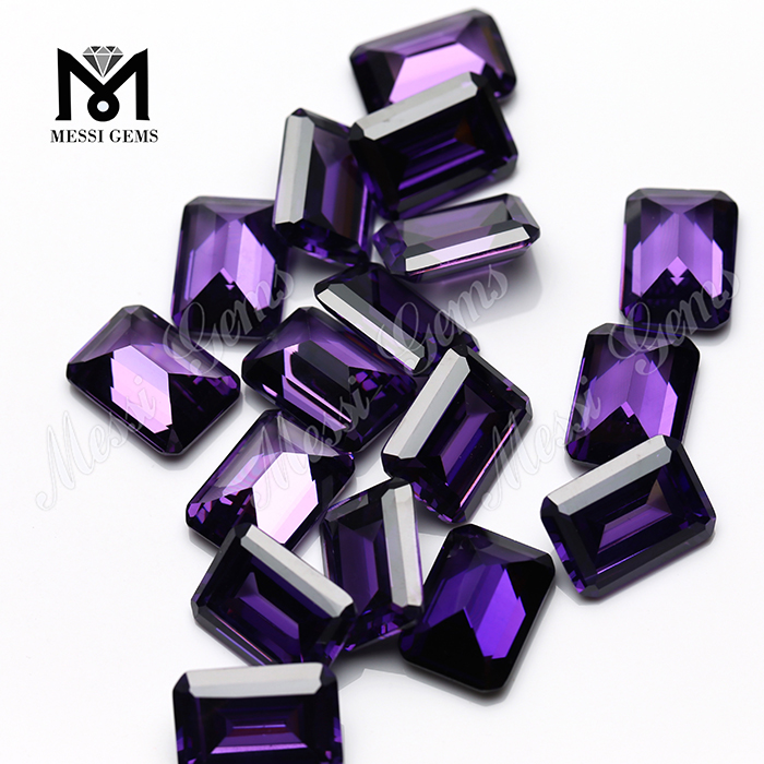 synthetica octagonum figura amethystus zirconia gemmae solutae