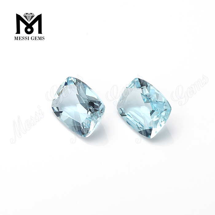 Clean Quality Longated Cushion Natural Aquamarine Lapides