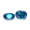 Solve Price Oval 13X18mm Aqua Blue Rough Cubic Zirconia Stones