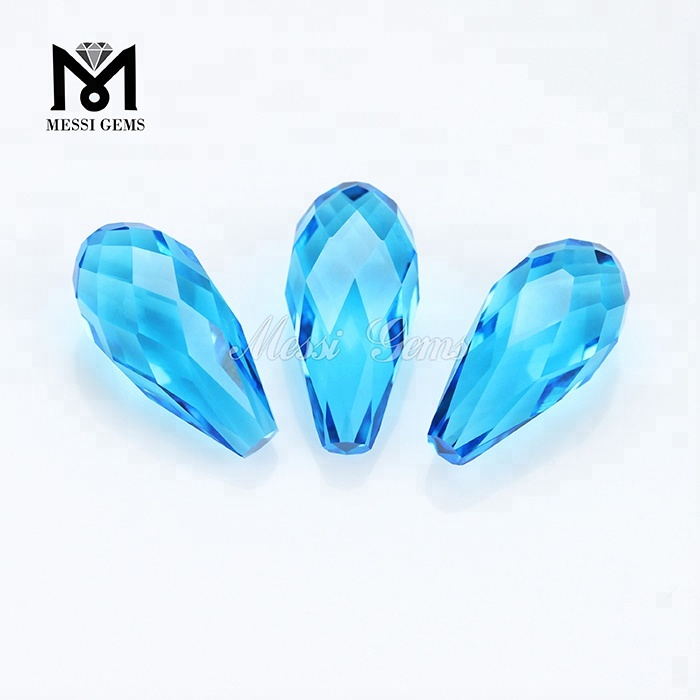 Fancy 7.5 x 15mm Aquae Drop Blue solve Glass