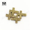 Gemmae Naturales expoliti 24K Aurum Crucis Agate Druzy Lapides