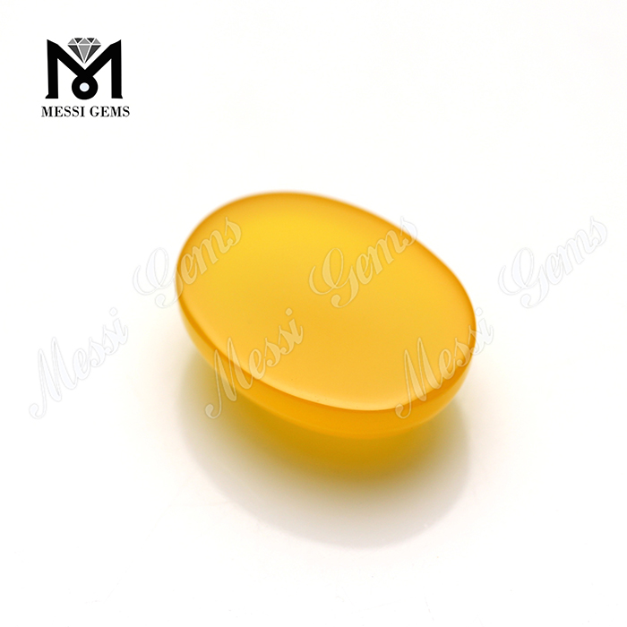 Factory Direct Vendite Oval Cabochon Gemstone Yellow Agate Beads