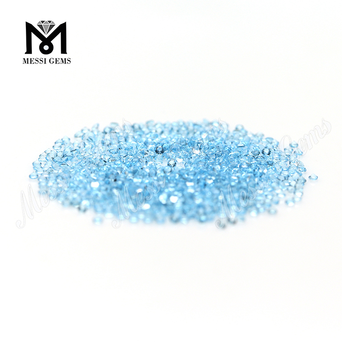 Wuzhou Naturales Lapides solve 1.5mm Naturalis Blue Topaz Gemstone
