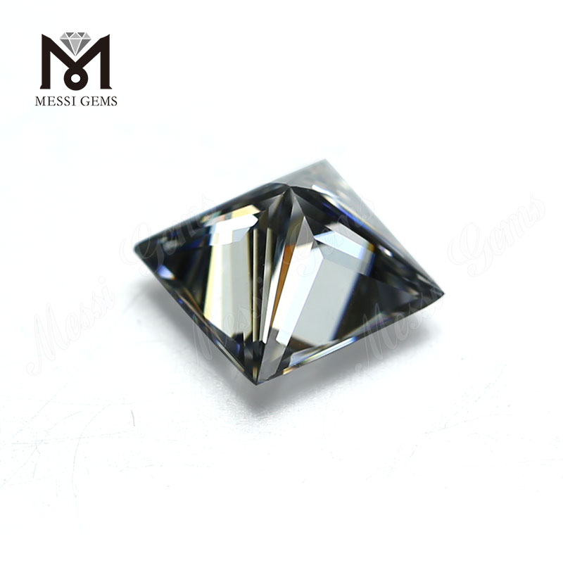 Tutus Price DEF Brilliant Square Cut solve Coloratus Gray syntheticum moissanite adamas pretium per carat