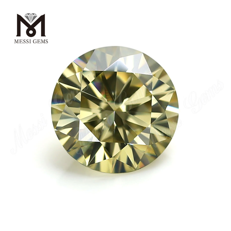 Factory Price solve Gemstone 1 Carat Brilliant Cut Yellow Moissanite Adamante