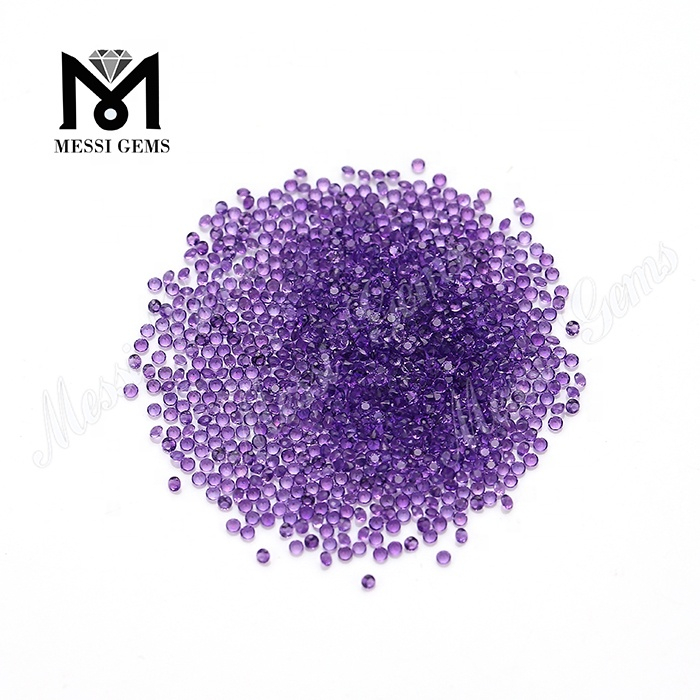 Mole Lupum naturale 1,5 mm rotundum amethystum pretiosum lapideum laxum