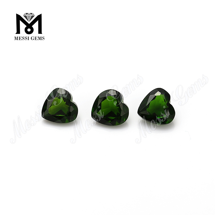 Tutus princeps qualitas cordis figura lapidea lapidea naturalis chrome diopside