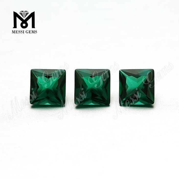 Hydrothermal Synthetica solve Gemstone 6mm Square Created Smaragdus Stone