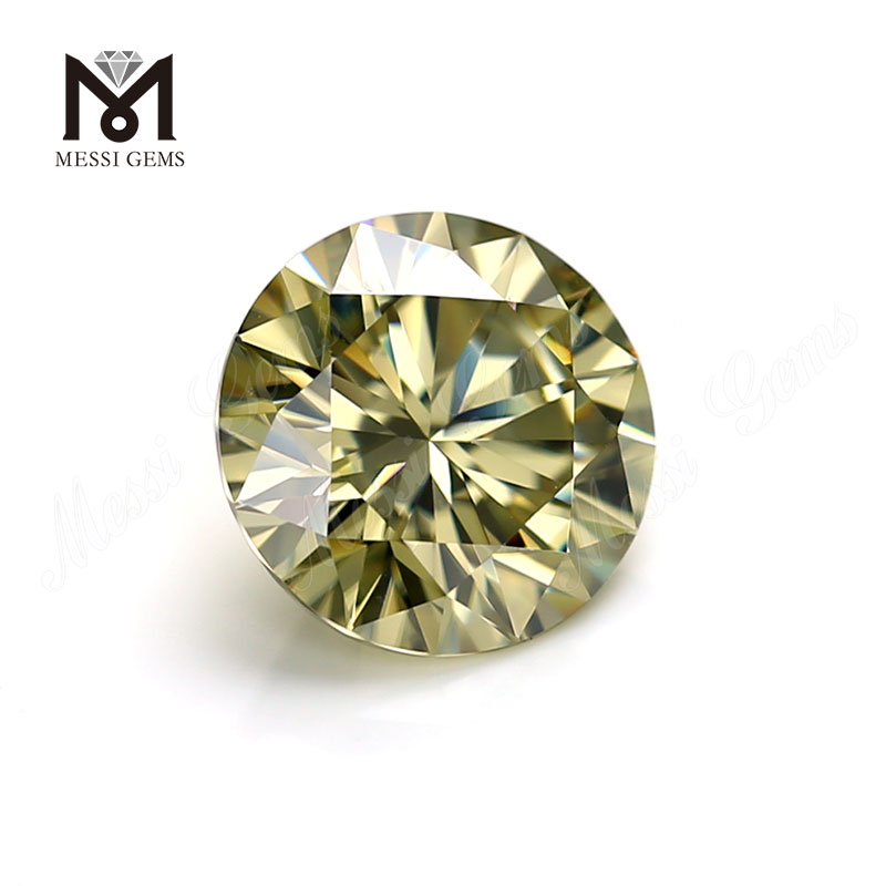 Factory Price solve Gemstone 1 Carat Brilliant Cut Yellow Moissanite Adamante