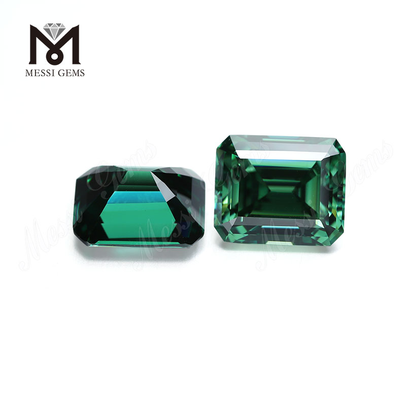Adamas viridis moissanite Factory pretium solve gemmas Octagoni Smaragdi cut