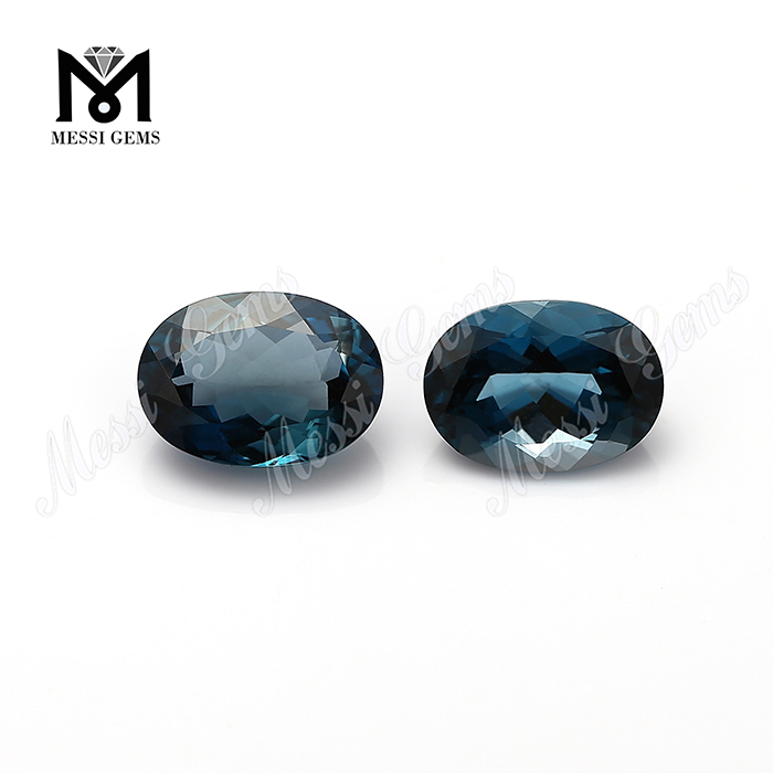 Naturalis ovalis sectis topazius lapidibus asperis pretio per carat london blue topaz