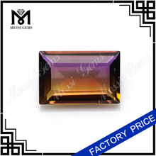 Hydrothermal Quartz Ametrine Baguette Cut for Amethrine Stone