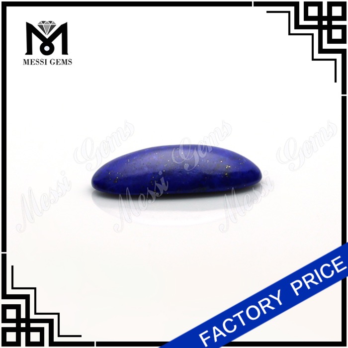 galbanum ovale cum gemma naturali Lapis lazuli