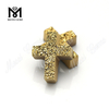Gemmae Naturales expoliti 24K Aurum Crucis Agate Druzy Lapides